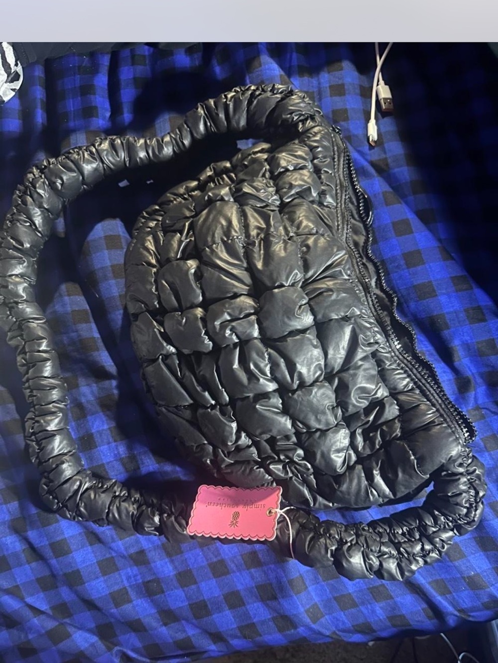 Simply Southern Black Quilted Crossbody Bag